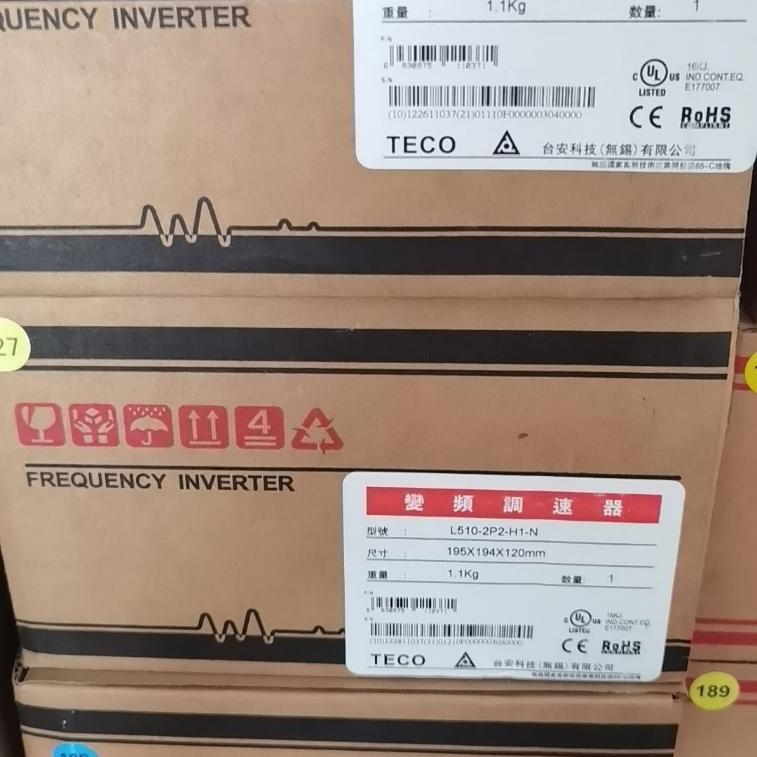 东元变频器L510-2P2-H1-N 工程余货4台。