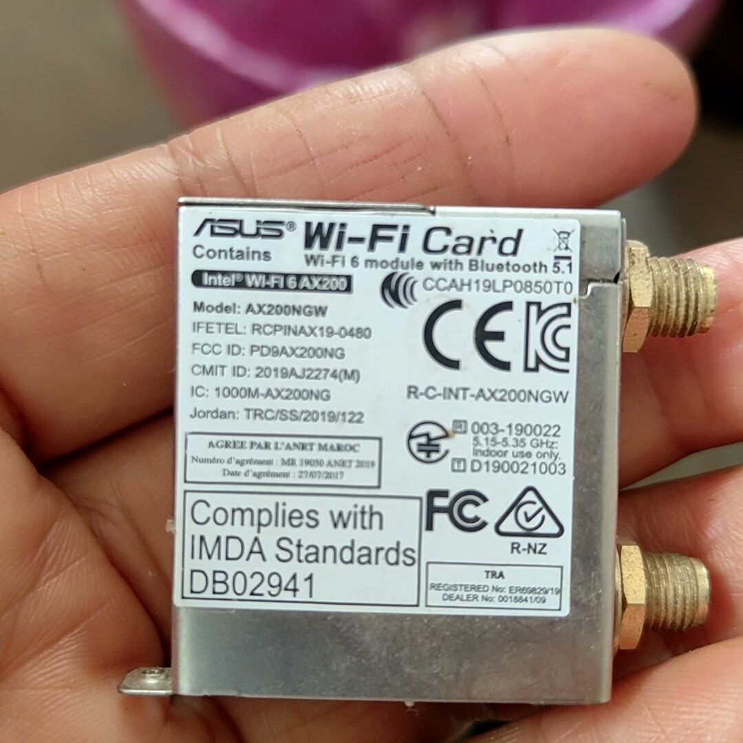 拆机ax201ngw 无线网卡。带壳子和螺丝。没有天线。h6