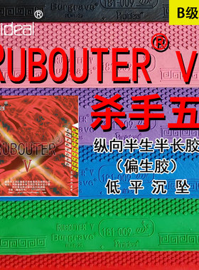普柔艾帝RUBOUTER V杀手五B2级纵向排列飘忽下沉生胶乒乓胶皮套胶