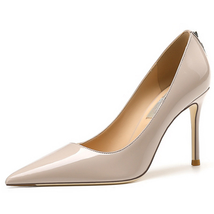 2024春夏新款百搭铆钉细高跟女鞋性感尖头晚装浅口单鞋57-CH-35