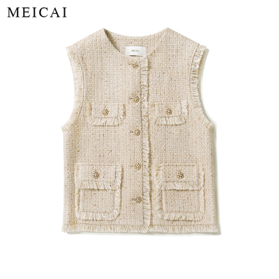 美裁柏林纪事小香马甲复古编织