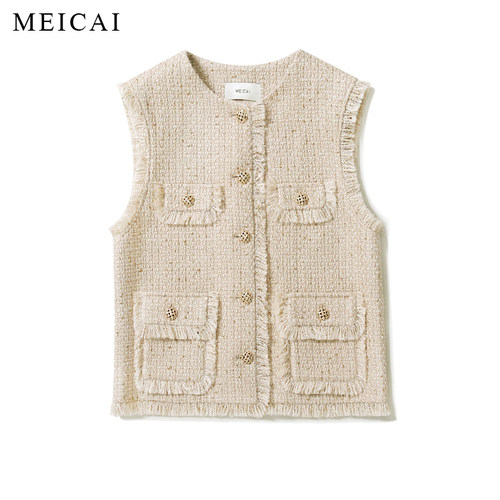 美裁柏林纪事小香马甲复古编织