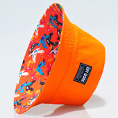 OFFWORK遮阳渔夫帽男夏季 防晒帽双面可戴薄款 爱马仕橙大头围帽子