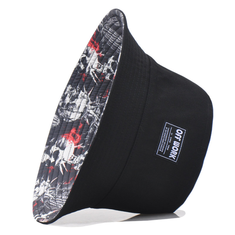 夏季平檐男女街头骷髅头渔夫帽