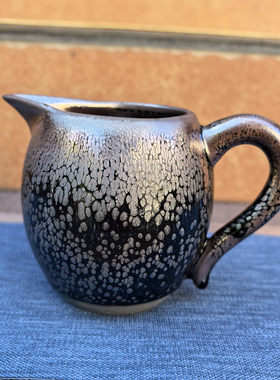建盏茶具公道杯原矿铁胎纯手工