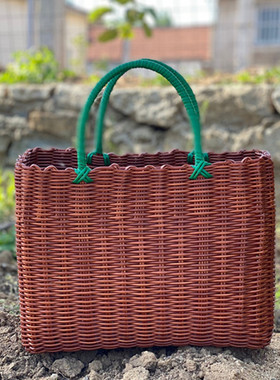 买菜篮子收纳筐购物篮采摘篮野餐篮手提洗澡篮宝宝生日宴伴手礼篮