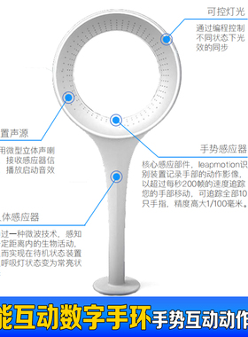 智能互动数字手环展厅手势捕捉魔环隔空leapmotion互动设备定制