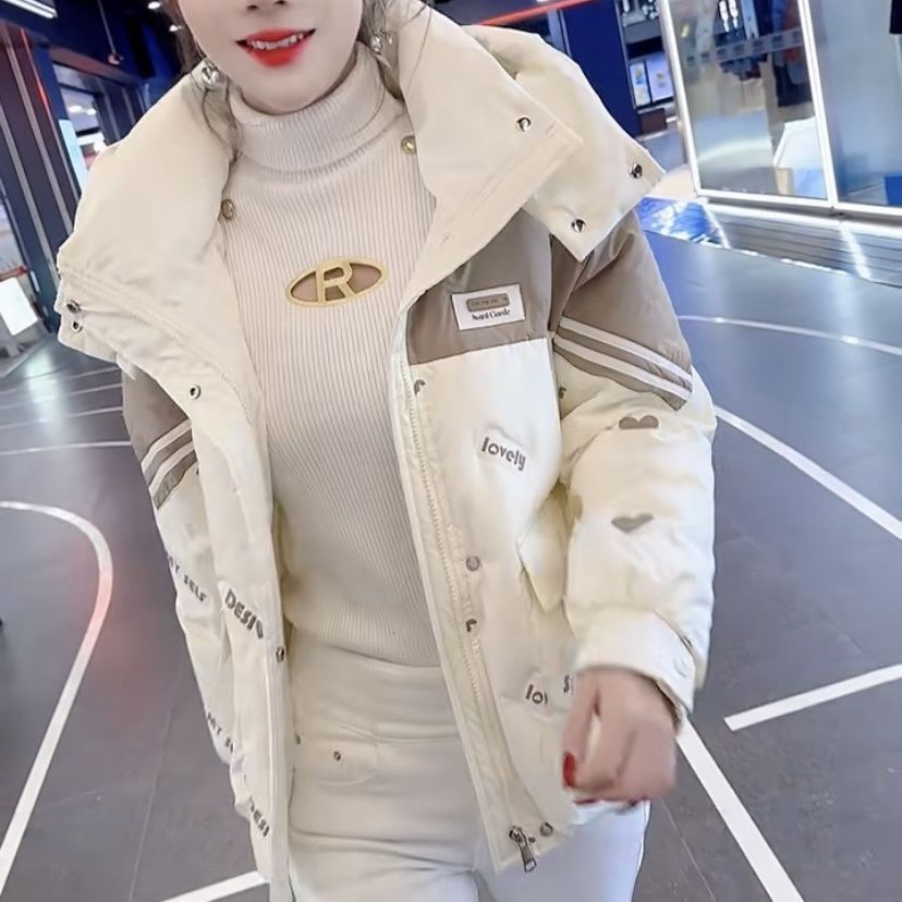 网红爆款小香风羽绒棉服女
