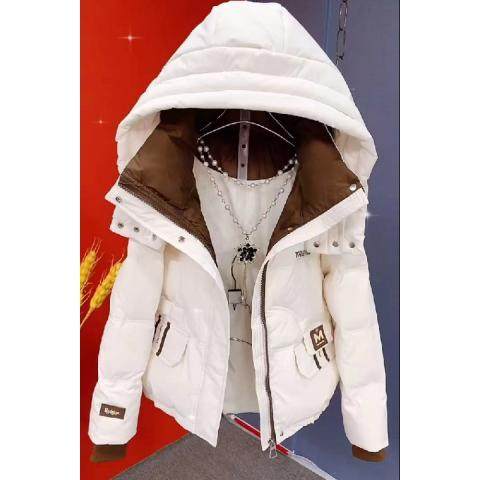 冬季新款撞色连帽羽绒棉服宽松遮肉减龄女24年洋气爆款面包外套女,女装/女士精品,棉衣/棉服,淘宝优惠券,粉丝福利购,淘宝优惠卷