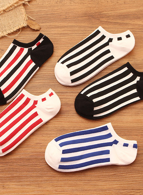 袜子男短袜棉防臭男士船袜浅口低腰帮男袜纯短筒个性isn潮运动袜