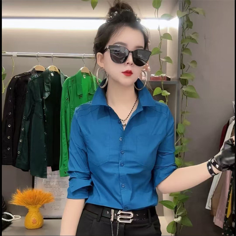 欧洲站春秋新品糖果色方领单排扣修身舒适原创甜美通勤小众清新潮