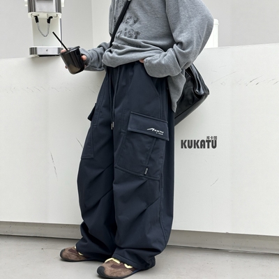 儿童加绒工装裤男童直筒长裤8707