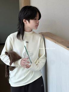 男童德绒保暖上衣长袖 GUO果XI童装 儿童半高领打底衫 新款 2024冬季