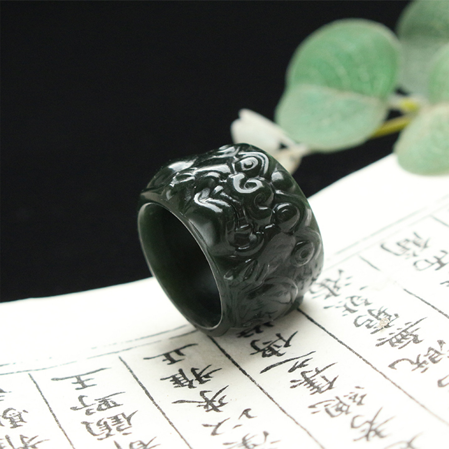 原创和田玉貔貅扳指孤品