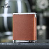 日本王子PRINCE便携金属抽屉式 创意烟具收藏 烟灰缸真皮复古个性