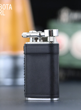 日本原装进口PEARL坪田明珠砂轮气体打火机真皮复古创意男士烟具