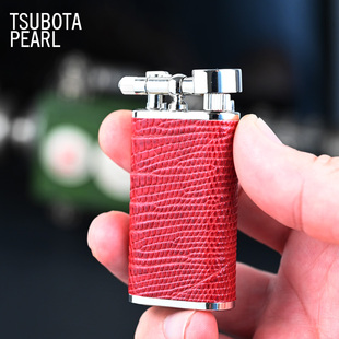 日本原装进口PEARL坪田明珠侧滑气体打火机真皮个性创意生日礼物