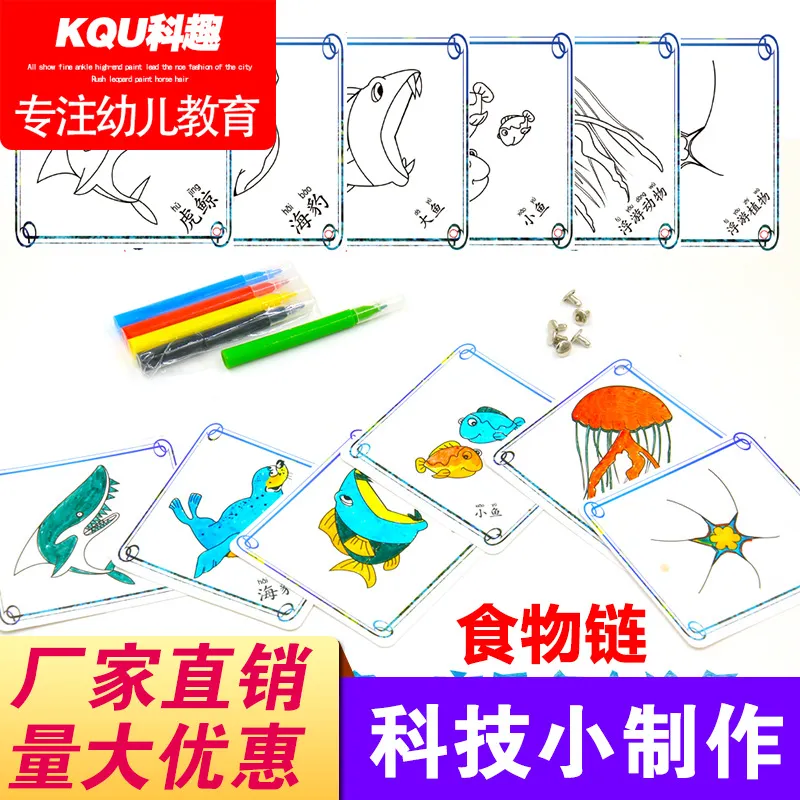 科学实验食物链幼儿手工材料包