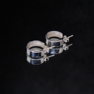 Taliin ail塔林艾力｜足银9999手工制作素圈耳饰日常百搭简洁复古