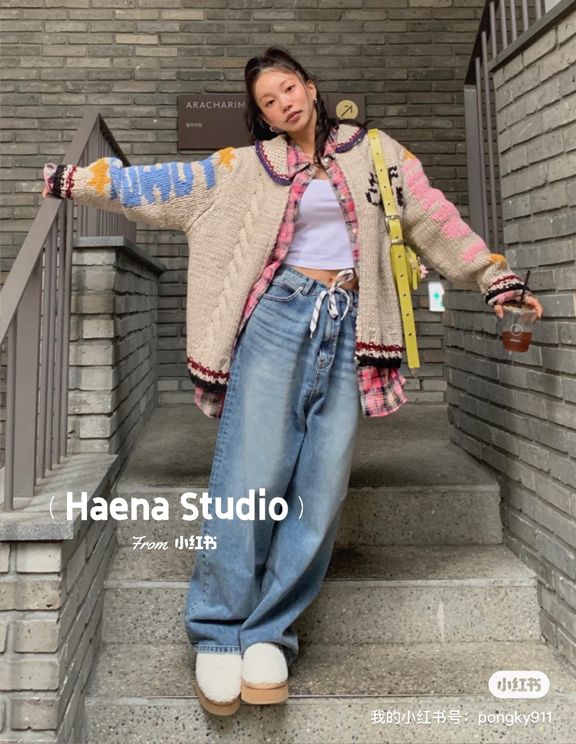 韩国直邮～asifcalie牛仔裤～长106腰53臀58～