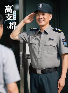 2026新款保安服工作服男短袖衬衣春夏季速干保安执勤长袖夏装制服