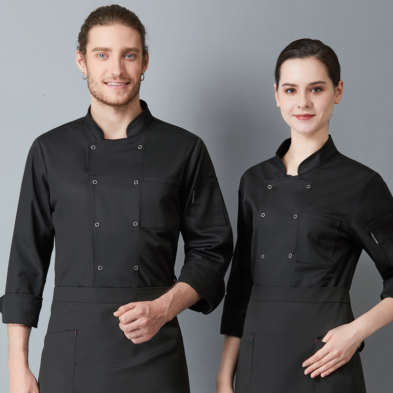 蛋糕西点面包房烘焙师工作服长袖星级酒店饭店总厨师长制服秋冬装