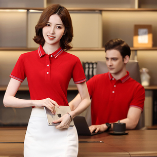 印字LOGO 定做男女企业工衣夏装 工作服定制T恤纯棉速干POLO衫 短袖