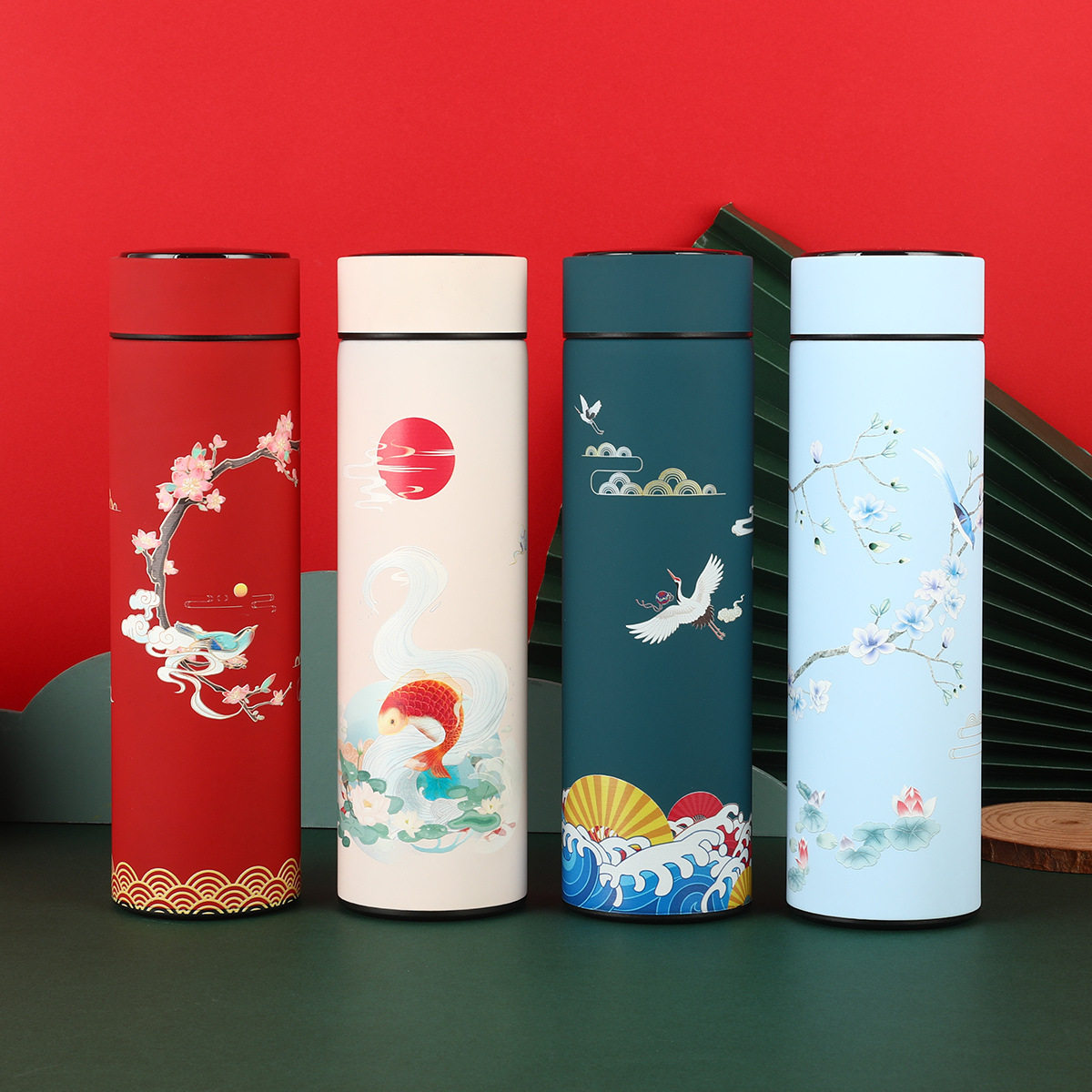 国风复古智能数显保温杯高档30保冷/保温杯