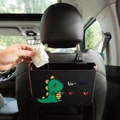 车载卡通挂式 小 车上可折叠储物垃圾桶后排专用可爱网红汽车内用