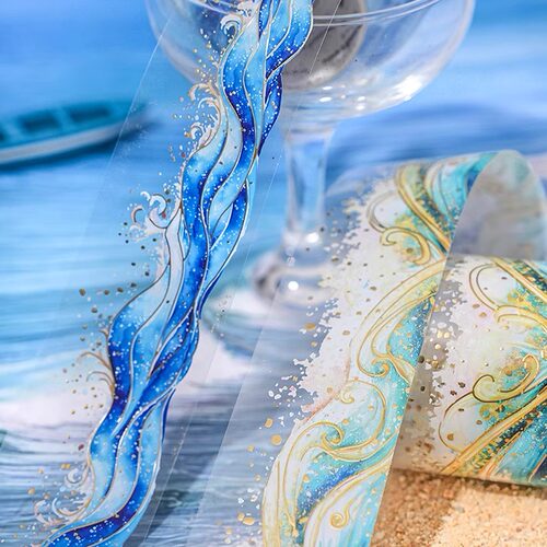 大海浪水波浪唯美星河浪花胶带