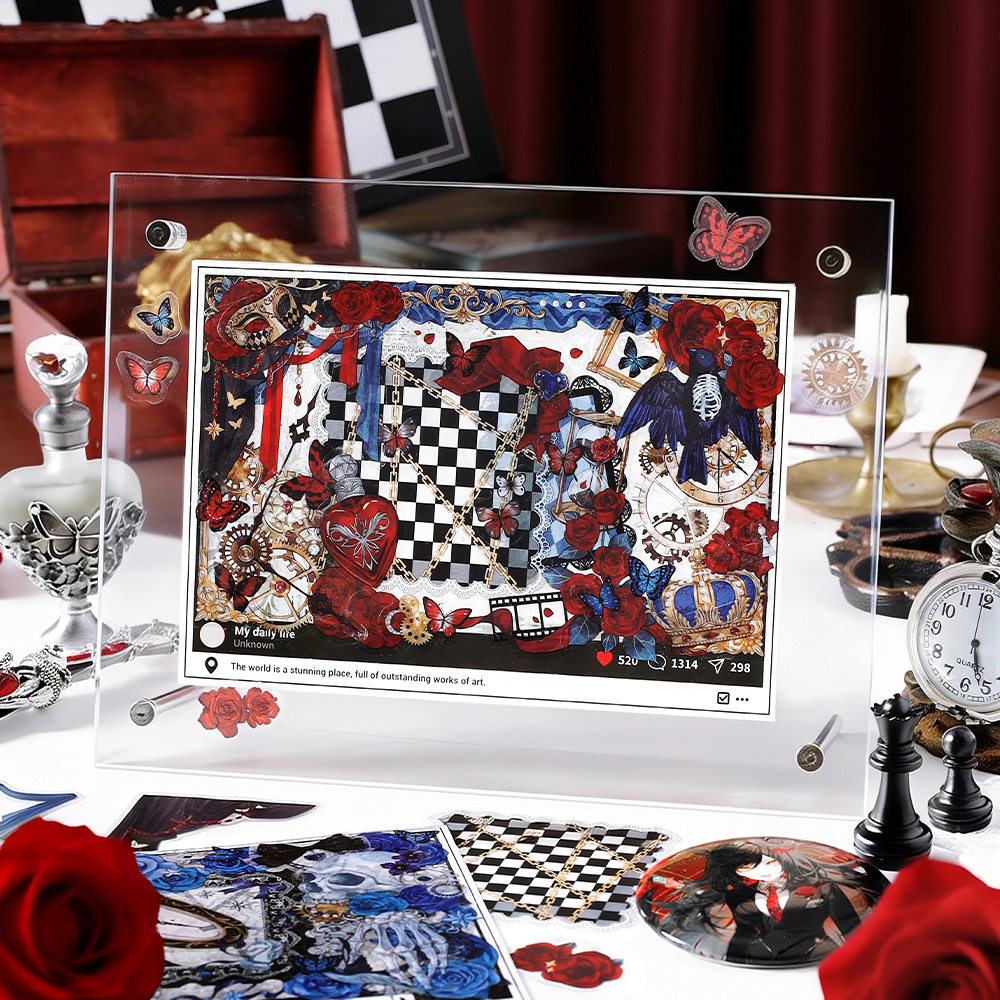 玫瑰之诗贴纸素材包56张谷美痛包手账宫廷华丽装饰创意拼贴DIY,文具电教/文化用品/商务用品,贴纸/立体贴纸,淘宝优惠券,粉丝福利购,淘宝优惠卷