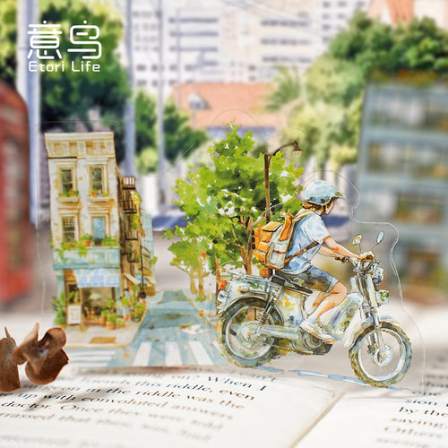 生活日常造景公园小镇人物贴纸