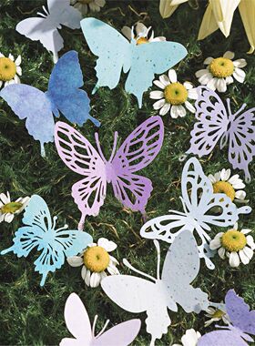 陌墨蝴蝶拾物集镂空剪纸剪影手工纯色简约谷美diy拼贴装饰素材料