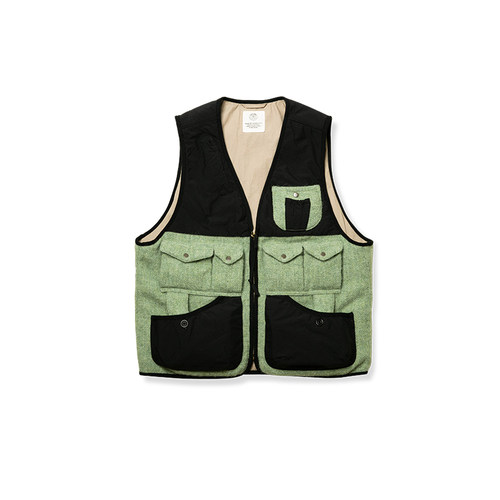 TACITURNLI HEAD HUNTING VEST 羊毛海德拼接马甲