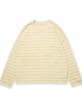 TACITURNLI BORDER MACY L-TEE 重磅梅西条纹长TEE