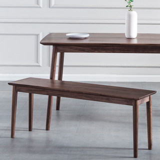 原创纯实木 白蜡木白橡木黑胡桃 中式日式北欧简约设计餐桌长条凳