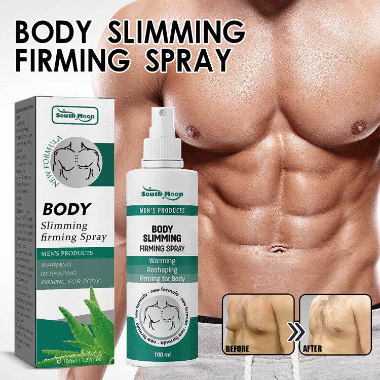 跨境Body Slimming Spray男士美体护理身体紧致喷雾纤体缩胸收腹