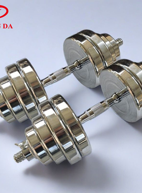 大重量电镀纯钢制哑铃男士家用健身405080100KG运动器材臂肌调节