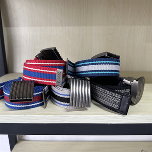 班尼路男士腰带时尚百搭潮流拼色休闲机织裤带帆布皮带88513008