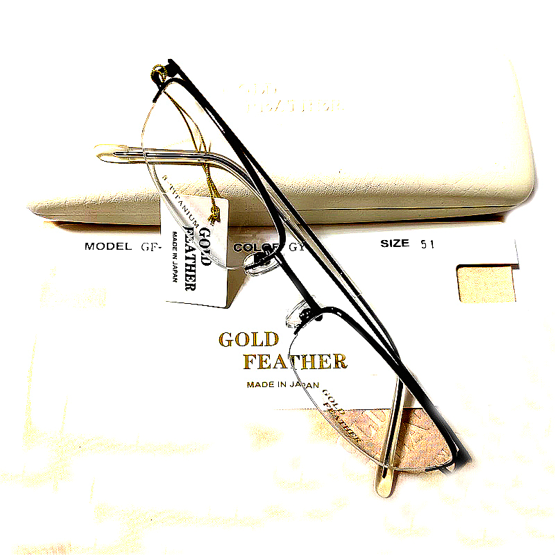 男款半框镜架纯钛超轻时尚眼镜框