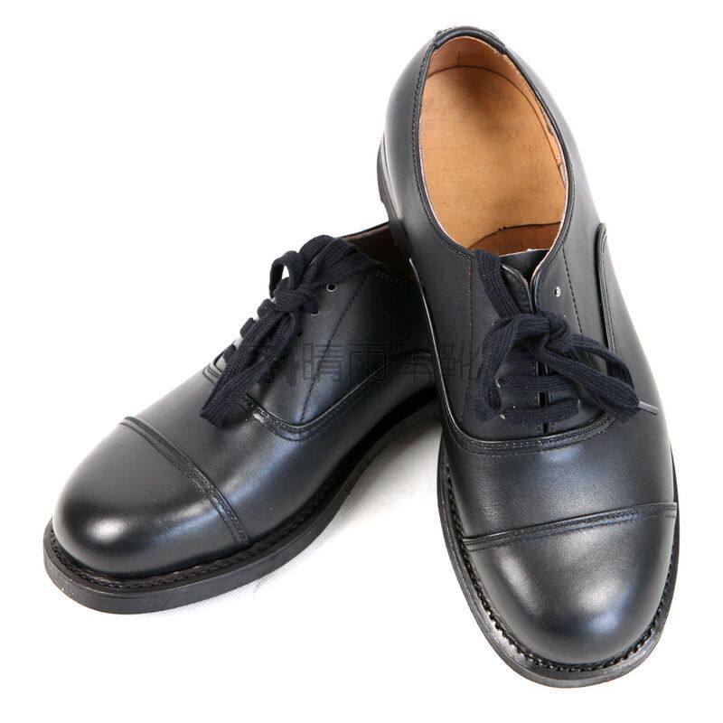 3516厂正品65式低帮皮鞋三接头手工固特异圆头老式上线皮鞋男系带