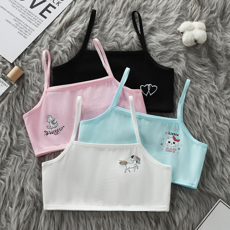 女童发育期内衣6-12岁单层纯棉女