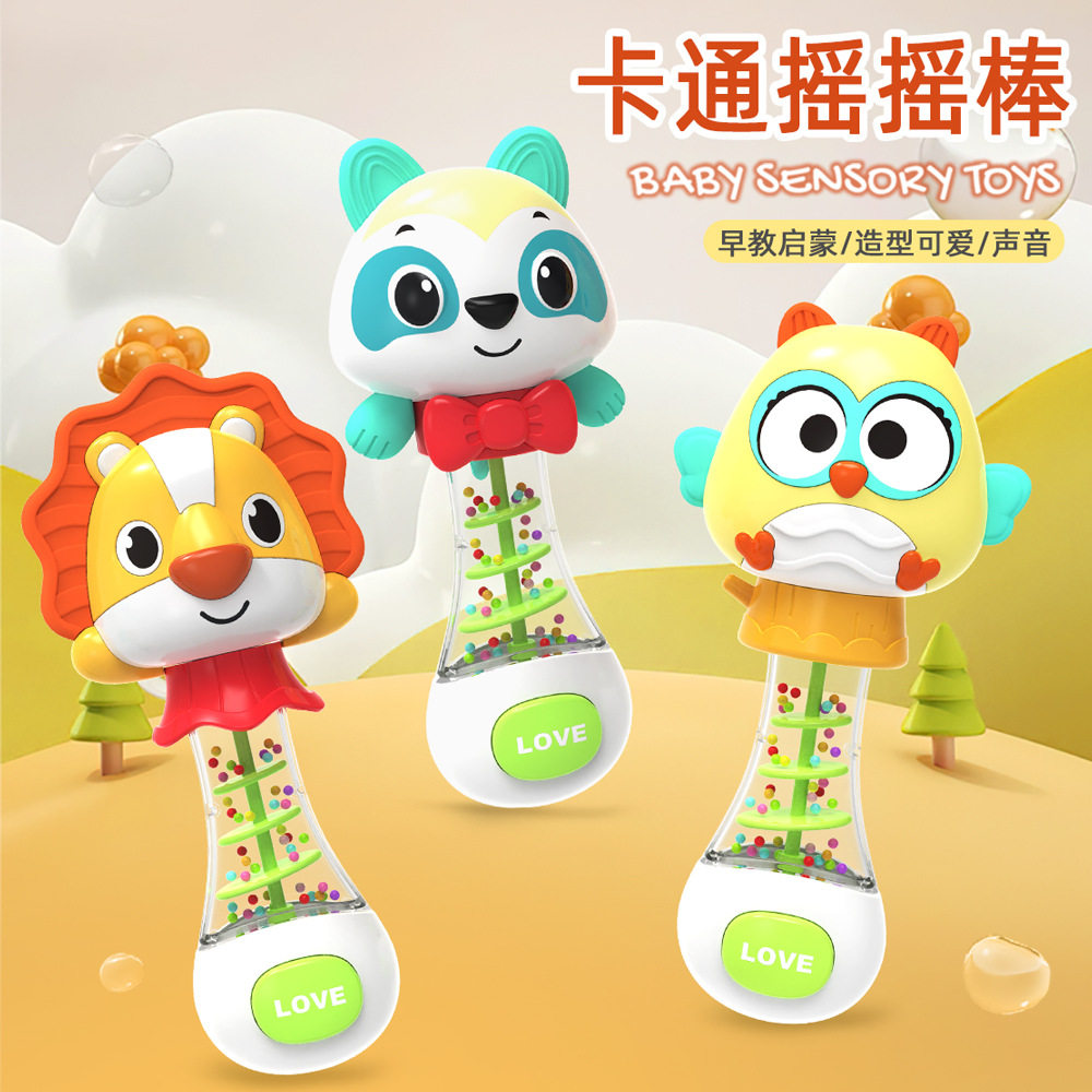 发声卡通趣味动物跨境早教抓握