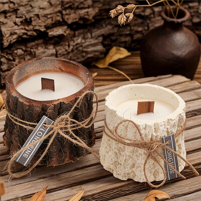 小木桩手工大豆蜡香薰蜡烛