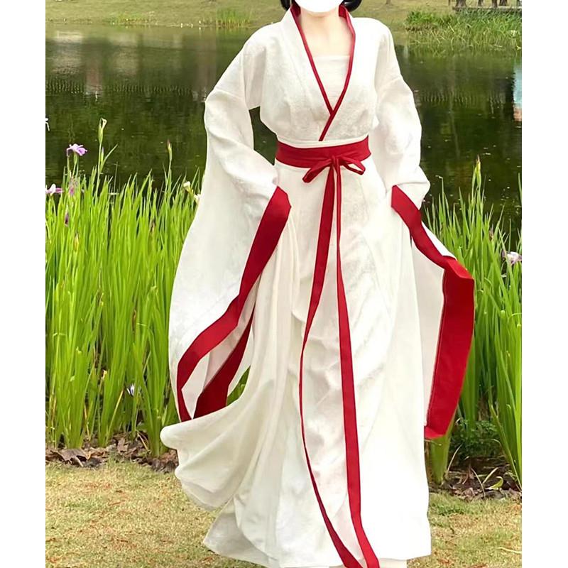 花间令鞠婧祎同款蕾丝古装仙气飘飘超仙成人战国袍汉服女新款