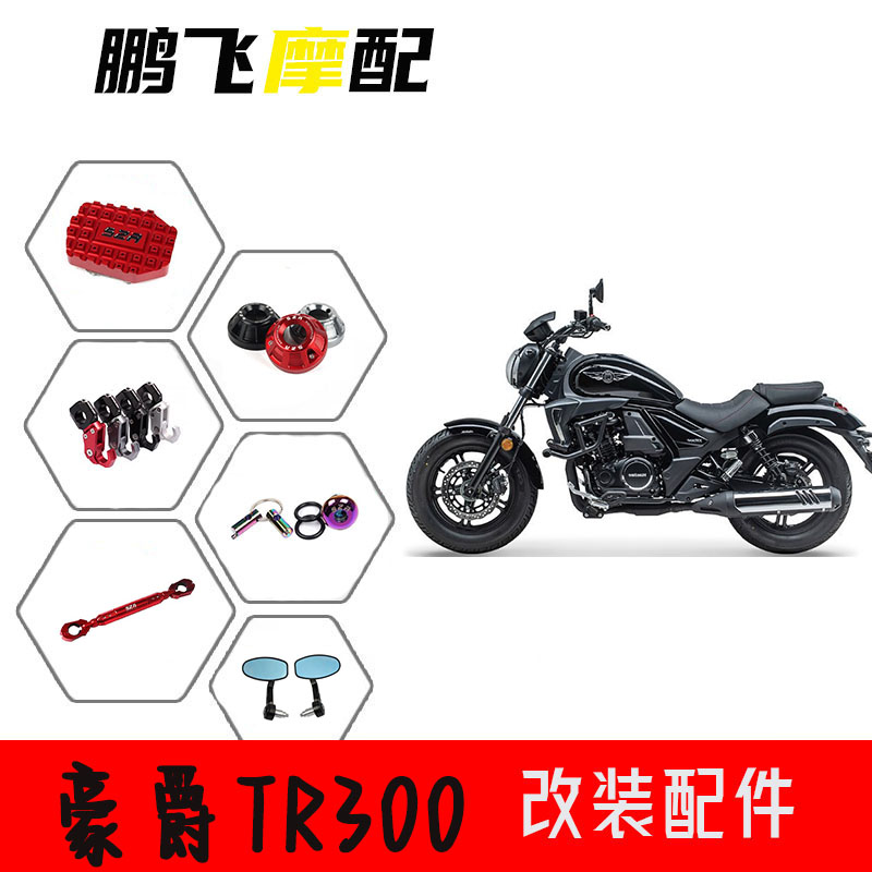 豪爵TR300改装护杠后货架大全