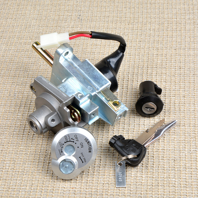 适用雅马哈摩托车ZY125T-4迅鹰套锁悦鹰100电门锁磁性防盗车头锁