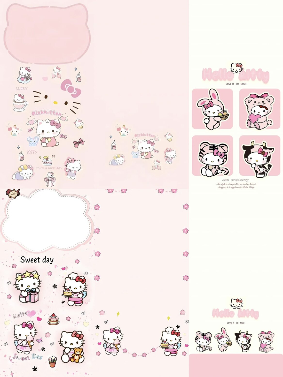【70张】HelloKitty可爱卡通手绘清新壁纸屏保高清学生情侣手机屏