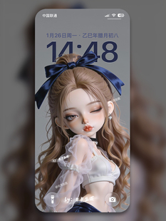 艾琳BJD嘟嘟娃娃壁纸仿真公主苹果安卓手机屏保锁屏墙纸超清原创
