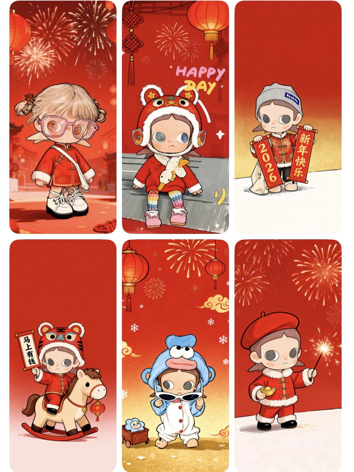 45张gazi姐手机壁纸高清屏保手绘风新年潮流嘎ziga图片素材,商务/设计服务,样图/效果图销售,淘宝优惠券,粉丝福利购,淘宝优惠卷